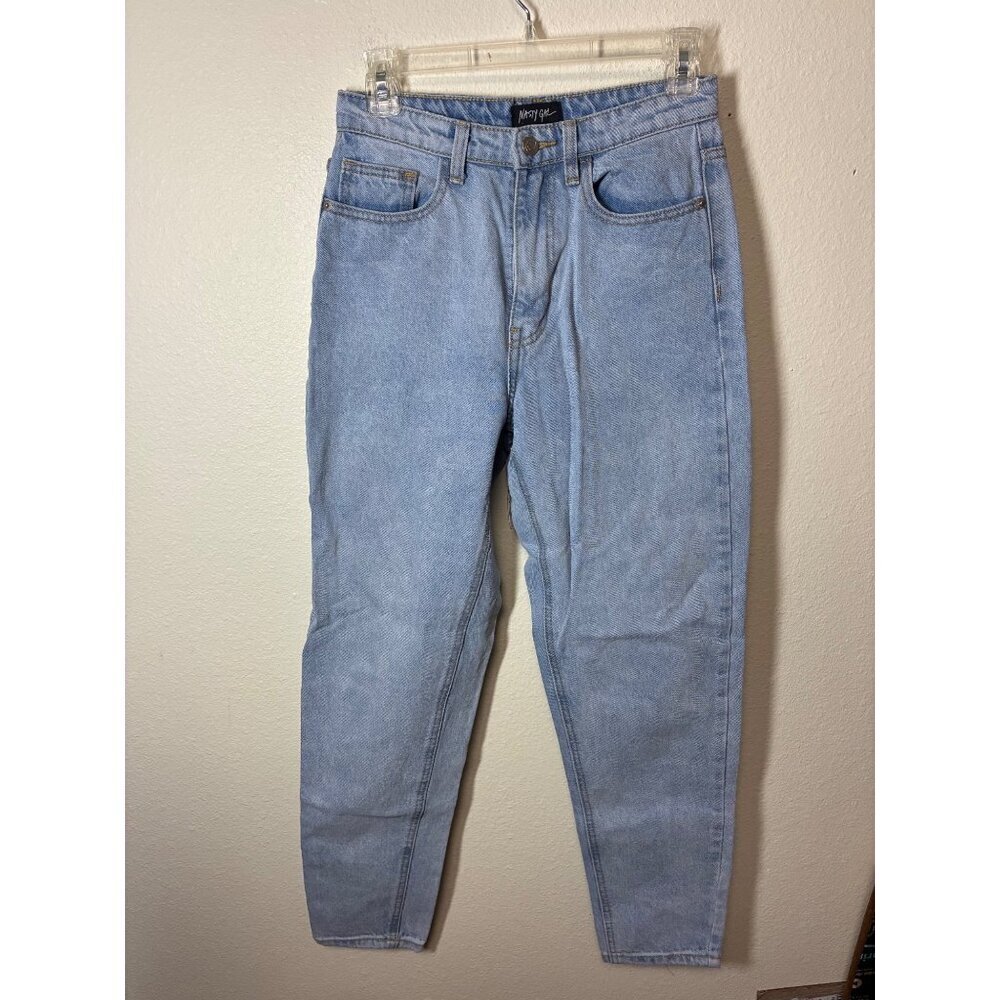 Nasty Gal Denim Blue Jeans Tapered Leg Size 8 UK 36 EU